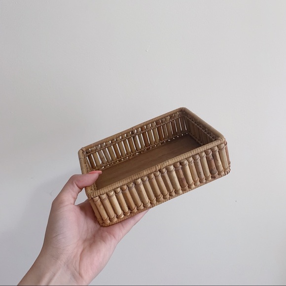 Other - Bamboo Woven Basket Tray